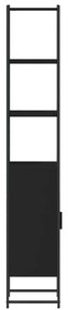 Armário casa de banho 33x33x185,5 cm derivados de madeira preto