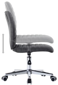 Cadeiras de jantar 2 pcs tecido cinzento-escuro