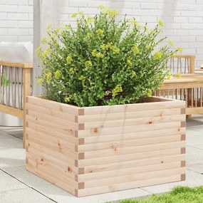 vidaXL Vaso/floreira de jardim 70x70x46 cm madeira de pinho maciça