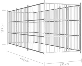 Canil de exterior 450x150x185 cm