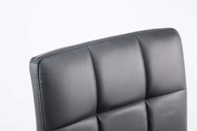 Conjunto de 2 bancos altos Palma V2 em couro sintético 74-88 x 44 x 49 cm Preto