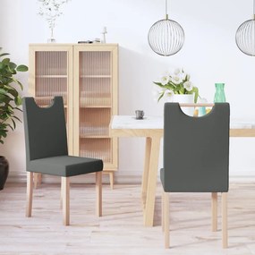 vidaXL Cadeiras de jantar 2 pcs tecido cinzento-escuro