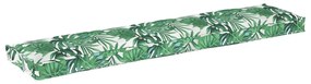 Almofadas de Palete para Banco 2 pcs Padrão de Folhas 180x40x8 cm Teci