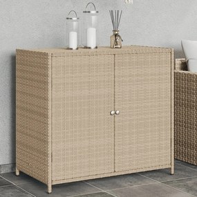 vidaXL Armário de arrumação p/ jardim 83x45x76 cm vime PE bege