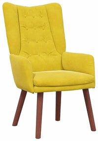 Poltrona Relaxante vidaXL em Veludo Amarelo