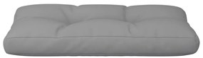 Almofadão para sofá de paletes 70x40x12 cm tecido cinzento