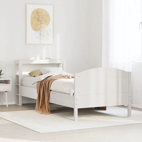 vidaXL Cama sem colchão 90x200 cm madeira de pinho maciça branco
