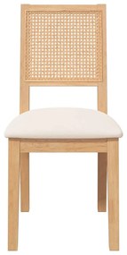 Cadeiras de jantar com almofadões 2 pcs madeira maciça