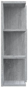 Armário espelhado casa de banho 80x20,5x64 cm madeira cinza