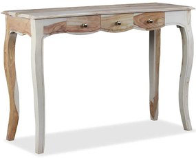 Mesa consola c/ 3 gavetas 110x40x76 cm madeira acácia maciça