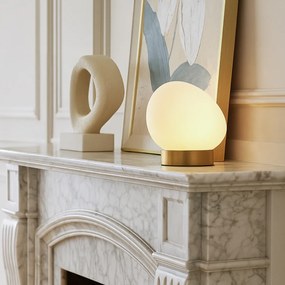 Candeeiro de Mesa Design Latão com Vidro Opal - Sally