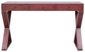 Secretária 115x47x77 cm madeira de mogno maciça castanho
