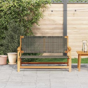 Banco de Jardim Cinza 122x76x73.5 cm Madeira Sólida de Acácia