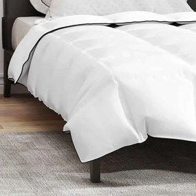 Edredom de Inverno Branco 140 x 220 cm Poliéster pêssego 105gsm