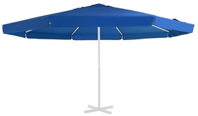 Tecido de substituição p/ guarda-sol exterior 500 cm azul-ciano