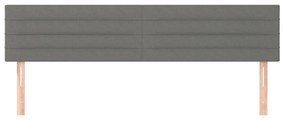 Cama boxspring com colchão 120x190 cm tecido cinzento-escuro