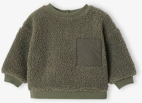 Sweat em sherpa, para bebé verde