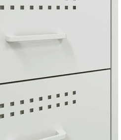 Mesa de cabeceira 36x39x50,5 cm aço branco