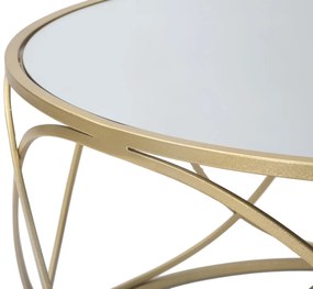 MESA DE CENTRO LURY Ø 70X40 CM DOURADA
