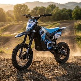 Kids Electric Dirt Bike 1000W | Beneo Motors Gazelle Blue | Ages 6–10 | Speed Limiter