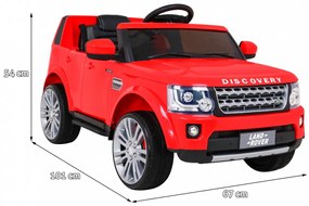 Carro elétrico para Crianças 12V Land Rover Discovery Rodas Eva, Assento de couro Vermelho