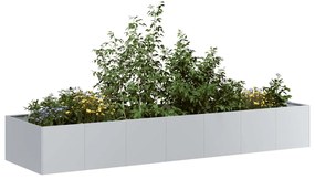 Vaso/floreira 280x80x40 cm aço galvanizado