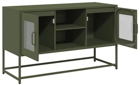 Móvel de TV 100,5x39x60,5 aço verde azeitona