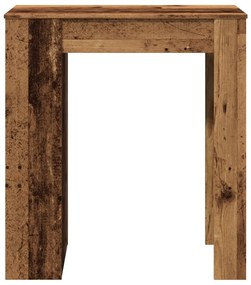 Mesa de bar com prateleiras derivados de madeira madeira velha