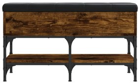 Banco sapateira 82x32x45 cm derivados madeira carvalho fumado