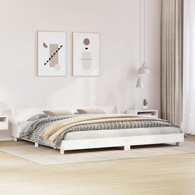 vidaXL Cama sem colchão 200x200 cm madeira de pinho maciça branco