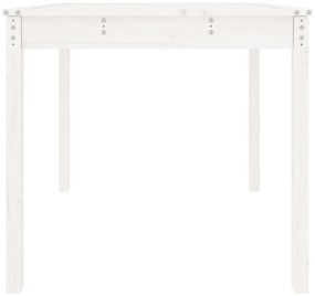 Mesa de jardim 82,5x82,5x76 cm madeira de pinho maciça branco