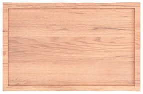 Tampo de mesa com bordas vivas carvalho tratado castanho-claro
