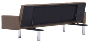 Sofá-Cama Luppin em Tecido - Castanho - Design Moderno