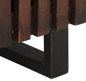 Mesa de centro 80x51x40 cm madeira de mangueira maciça castanho