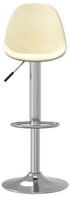 Bancos de bar 2 pcs tecido cor creme