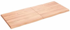 Tampo de mesa com bordas vivas carvalho tratado castanho-claro