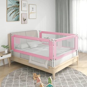 Barra de segurança p/ cama infantil tecido 160x25 cm rosa