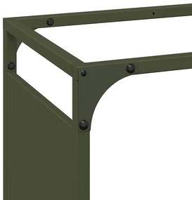 Suporte para lenha aço laminado a frio verde azeitona