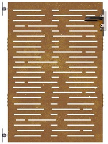 Portão de jardim 85x125 cm aço corten design quadrados