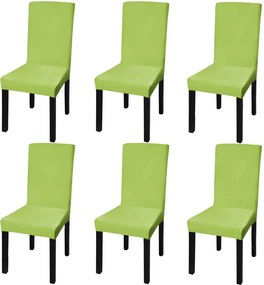 vidaXL Capa extensível para cadeiras, 6 pcs, verde