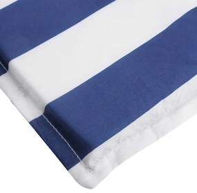 Almofadão cadeira de terraço tecido oxford riscas azul/branco