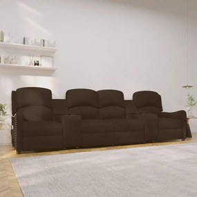 vidaXL Poltrona massagens 4 lug. +suporte copo castanho brilhante