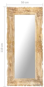Espelho 110x50 cm madeira de mangueira maciça