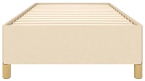 Estrutura de cama sem colchão 100x200 cm tecido cor creme