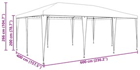 Tenda para Festa Branca 6x4 m PE