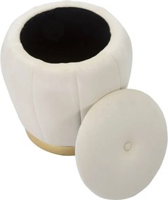 BANCO COM ARMAZENAMENTO PARIS Ø 43X43 CM CREME E DOURADO