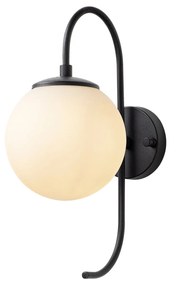 Candeeiro de Parede Jewel – Preto e Creme – 15 x 27 cm