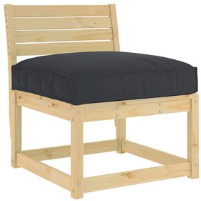 vidaXL Almofada de palete para assento Preto 70 x 70 x 12 cm