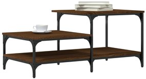 Mesa de centro 100x50,5x45 cm deriv. madeira carvalho castanho