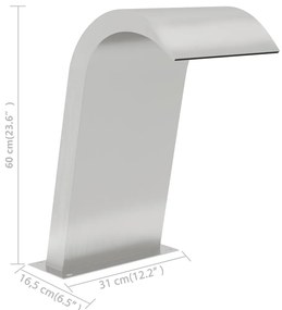 Fonte de piscina 50x30x60 cm aço inoxidável 304